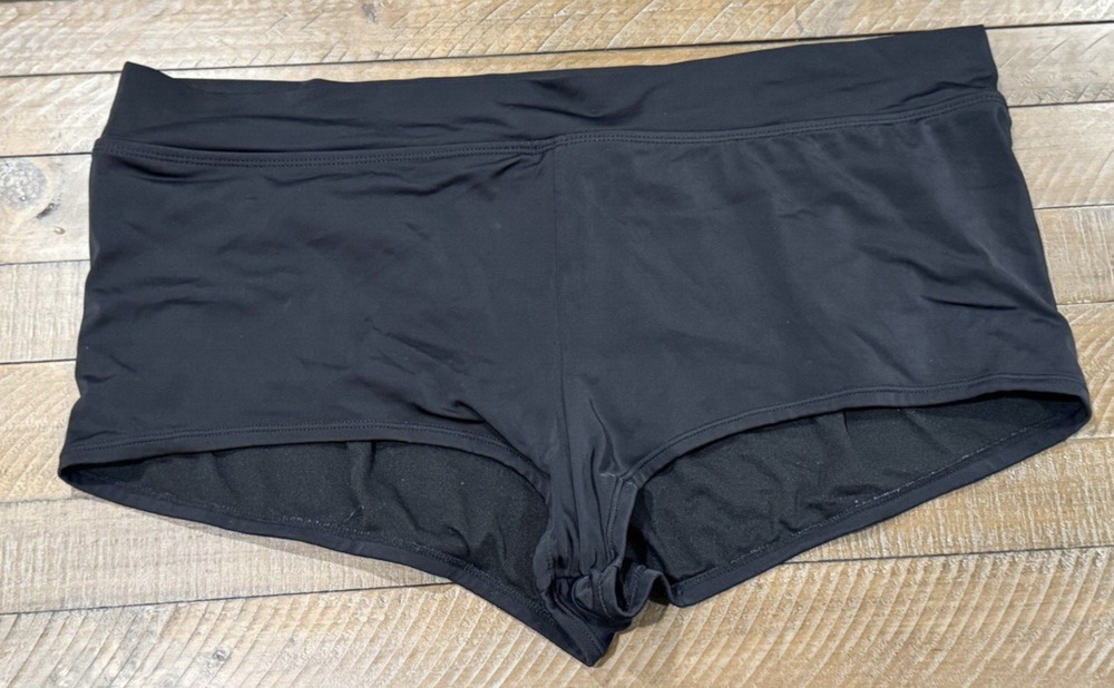 Jaclyn Smith Woman Plus Size Black Swim Bottoms - Boy Shorts - Size 22W